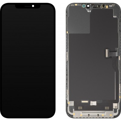 Display cu Touchscreen MP compatibil cu Apple iPhone 12 Pro Max, cu Rama, Versiune Soft OLED IC Movable FHD, Negru foto