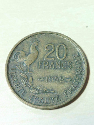 Franta -20 Franci 1952 foto