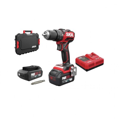 SKIL 3075 HA masina de gaurit cu percutie, 0-500/0-1800/min, compact Brushless, geanta de transport+set de 6 biti, incarcator, 2xAccu foto