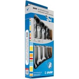 Unior 161/2CS - Set chei combinate 8-19 mm 6 bucati clichet reversibil tija articulata