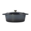 Oala Fonta Emailata Perfect Home, 6L, Capac Sticla, Manere Inox, Diametru 33.5cm, Compatibila Aragaz/Cuptor
