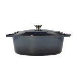 Oala Fonta Emailata Perfect Home, 6L, Capac Inox, Diametru 33.5 cm, Compatibila Aragaz, Cuptor, Foc, Gatit Uniform