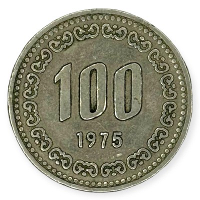 Coreea de Sud 100 Won 1975 , km 9 foto