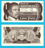 Botswana (p#6) 1 Pula 1983 aUNC+ 'Ketumile Masire'; (ROG CITITI DETALIILE!)