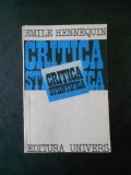 EMILE HENNEQUIN - CRITICA STIINTIFICA