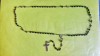 D878-Matanie Rozariu veche alama argintata si lemn anii 1900 stare buna 56 cm.