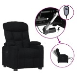 Cumpara ieftin Fotoliu rabatabil electric, negru, material textil