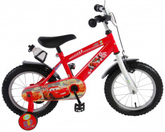 Bicicleta pentru baieti Disney Cars, 14 inch, culoare rosu, frana de mana + contPB Cod:11448-CH-NL foto