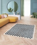 Covor Belgian, Sherpa 52992, Crem/Albastru, Diverse Dimensiuni - 120x170 cm