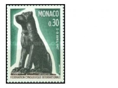 Monaco 1967 - Congresul Federației Cinologice , neuzata foto