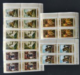 YEMEN A.R.-Picturi despre CAI- 4 X 5 v.-DANTELATE,In bloc -NEOB.**YAR 093A, Asia, Arta