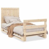 Cumpara ieftin Cadru de pat cu tablie, 90x200 cm, lemn masiv de pin