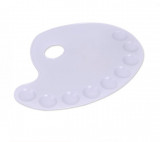 Paleta ovala din plastic pentru pictura