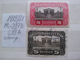 1919-1921- Austria-Mi287B,288A-stamp., Nestampilat