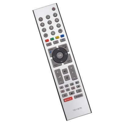 Telecomanda , Compatibila Grundig, TS1187R, 32CLE8327BL, Netflix foto