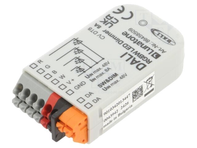 Alimentator LED Pulsatoriu Lunatone 12-48VDC DALI DT8 RGBW 8A IP20