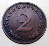 2.981 GERMANIA 2 REICHSPFENNIG 1937 D, Europa, Bronz