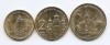 Serbia Set 3 - 1, 2, 5 Dinars 2013 - B11, KM-54, 55, 56 UNC !!!, Europa