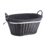 Cumpara ieftin Cos depozitare lemn rachita negru 53 x 40,5 x 32 cm
