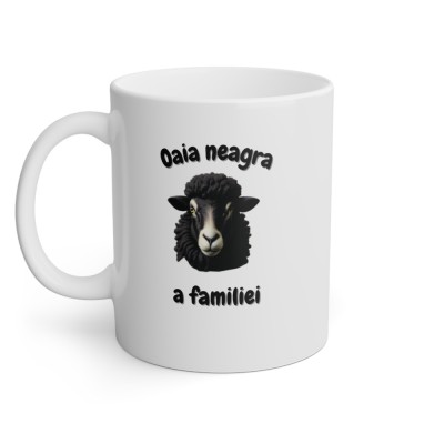 Cana personalizata - Oaia neagra a familiei foto