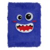 Carnet Notițe A6, Monstru, Copertă Imitatie Blană, Albastru, 80 File, Oem