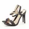 Sandale negre cu toc inalt Mia 131, 38 - 40, Negru