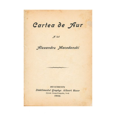 Al. Macedonski, Cartea de Aur, 1902 foto