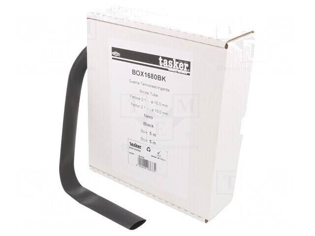 Manşon termocontractabil 16mm 5m negru