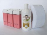 Set 12 Rezerve Ceară Roz cu Ulei Post-Epilare și H&acirc;rtie &ndash; Piele Fină, Total Pro Beauty