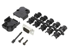 Conector D-Sub 9 PIN tată, unghi 45&deg;