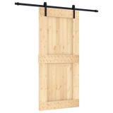 Cumpara ieftin Usa glisanta cu set de feronerie 95x210 cm, lemn masiv de pin