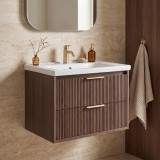 Dulap de baie cu chiuvetă REA Sherry 60cm Brown Walnut