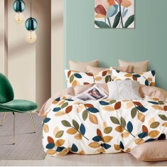 Lenjerie de pat Percalle,pat dublu, 3 piese, cearceaf pat clasic 160cm x 240cm, cearceaf pilota 150cm x 220cm, 1 fata perna 50 x 70-PRC18.3PIESE