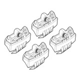 Kit montaj bare plafon C102 pentru Fiat 500 si Abarth, Alumia Quadra/Silenzio