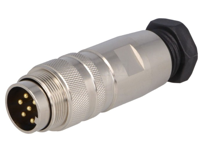 Conector M16 tată 6 pini, IP67
