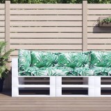 vidaXL Perne de paleți, 3 buc., model cu frunze, material textil 360956