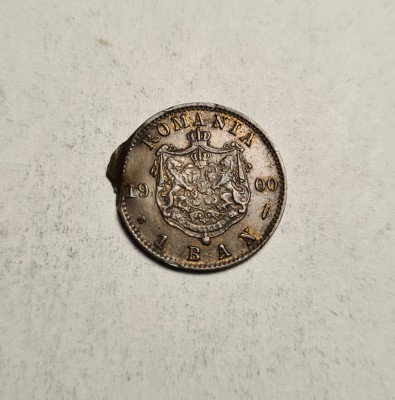 1 ban 1900 Eroare Blank Defect Rar foto
