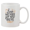 Cana alba personalizata &#039;Love was made for you and me&#039;, INOVATIX&reg;. 330ml, Oem