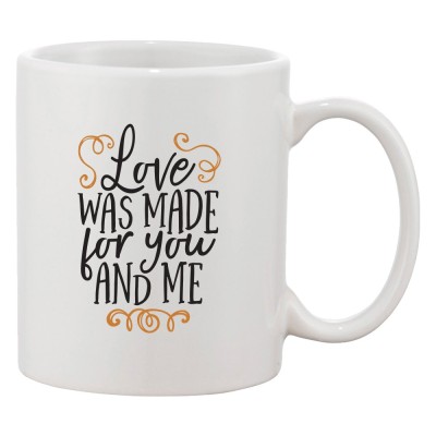 Cana alba personalizata &amp;#039;Love was made for you and me&amp;#039;, INOVATIX&amp;reg;. 330ml foto