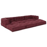 Cumpara ieftin Unitate de canapea modulara Tesatura Bordo 210 x 70 x 56 cm