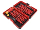 Set șurubelnițe izolate 1kVAC - 14 capete, cutie plastic