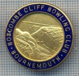 AX 297 INSIGNA BOWLING-BOSCOMBE CLIFF BOWLING CLUB -BOURNEMOUTH-MAREA BRITANIE