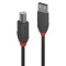 Cablu Lindy USB A la USB B Anthra Line, lungime