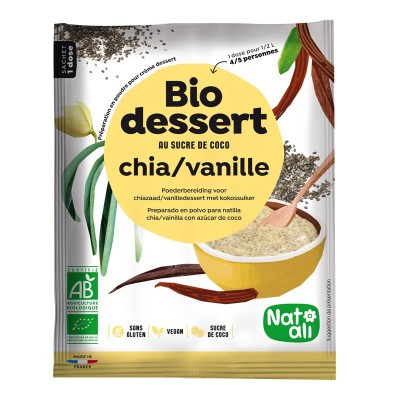 Desert cu chia si vanilie, bio, 40g, Nat-ali foto
