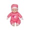 Papusa Bebelus cu imbracaminte Inimioare, 35 cm, Fucsia, ATU-086774