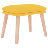 Cumpara ieftin Taburet, galben mustar, 45x29,5x35 cm, material textil