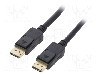 Cablu DisplayPort - DisplayPort, din ambele par&amp;amp;#355;i, DisplayPort mufa, 0.5m, negru, QOLTEC - 50584 foto