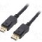 Cablu DisplayPort - DisplayPort, din ambele par&amp;#355;i, DisplayPort mufa, 0.5m, negru, QOLTEC - 50584