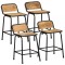 Gossi scaune de bar 4 buc 46x35,5x70 cm lemn masiv mango brut