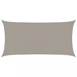 Panza parasolar gri deschis dreptunghiular 4x7 m HDPE 160 g/m&sup2;